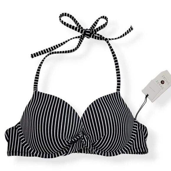 Shade & Shore Striped Underwired Bikini Top 34B - Picture 1 of 3